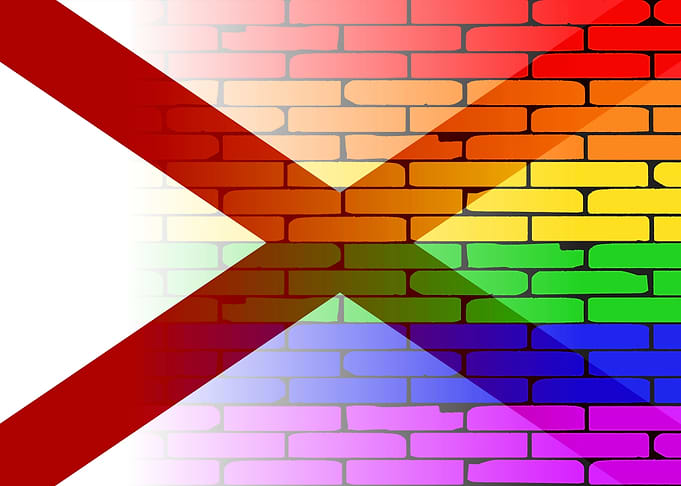 Gay Rainbow Alabama Flag