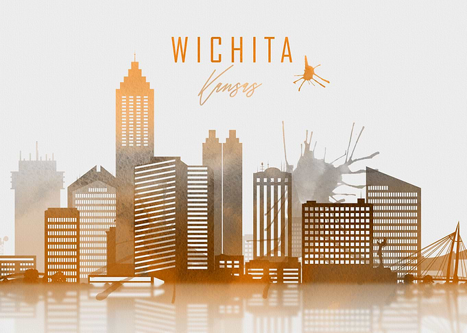 Wichita Kansas Skyline