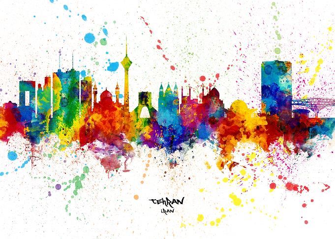 Tehran Iran Skyline