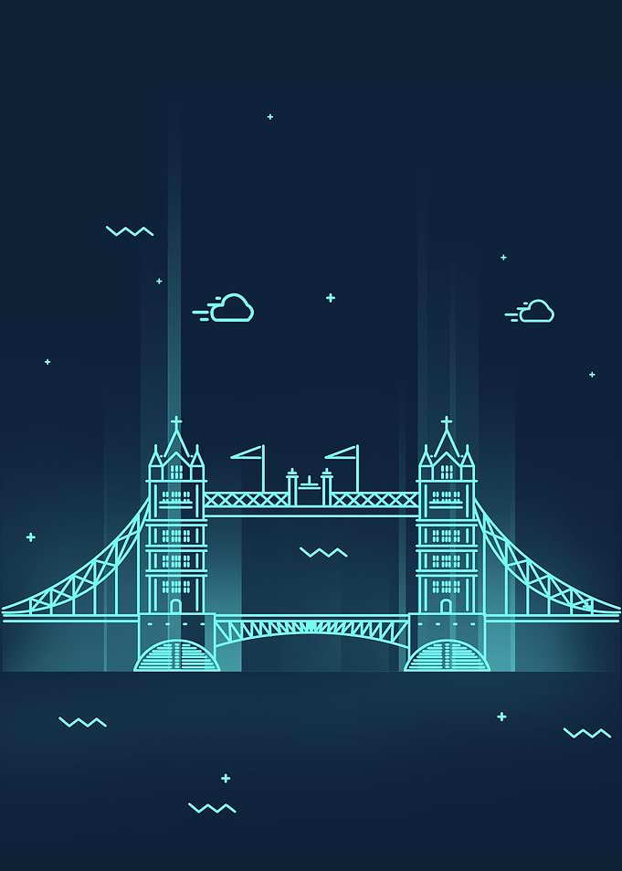 London Tower Bridge neon