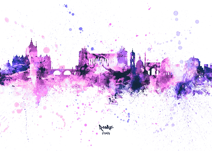 Rome Italy Skyline