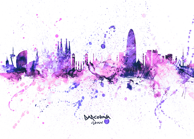 Barcelona Spain Skyline