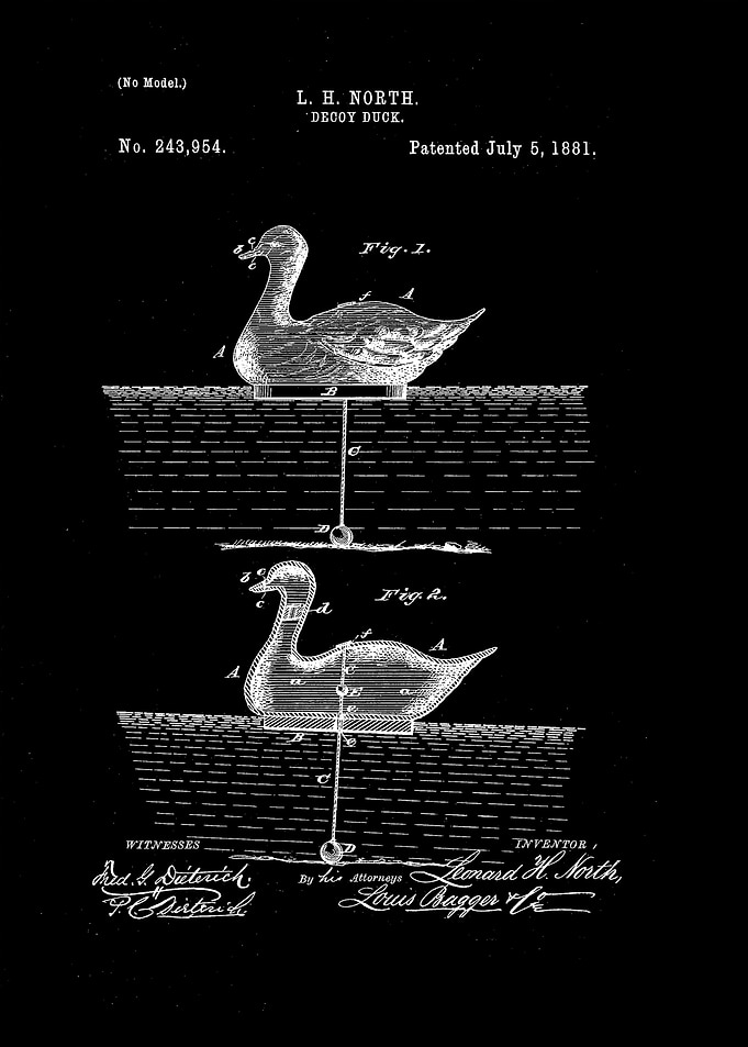 patent decoy duck North