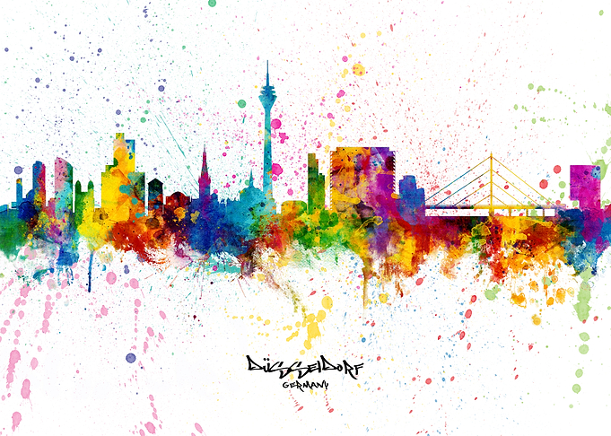 Dusseldorf Germany Skyline