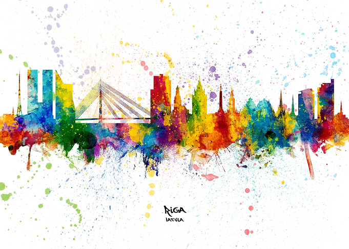 Riga Latvia Skyline
