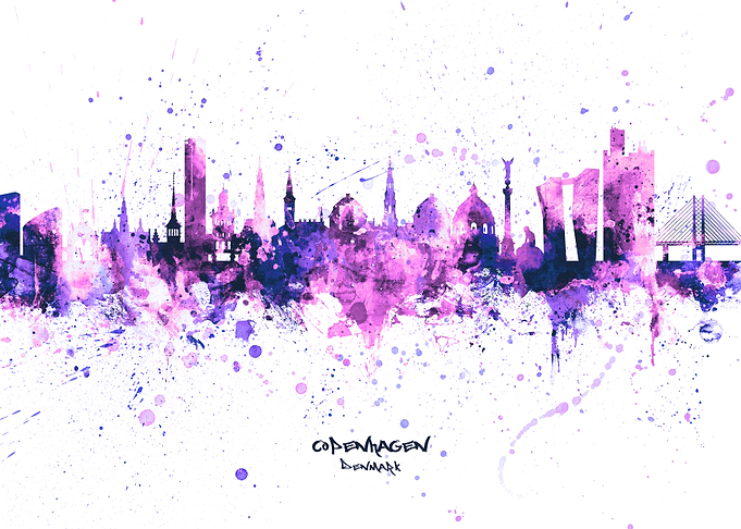 Copenhagen Denmark Skyline