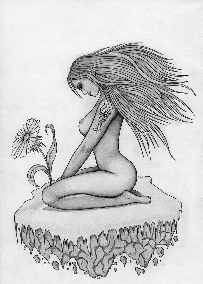 Woman with flower
