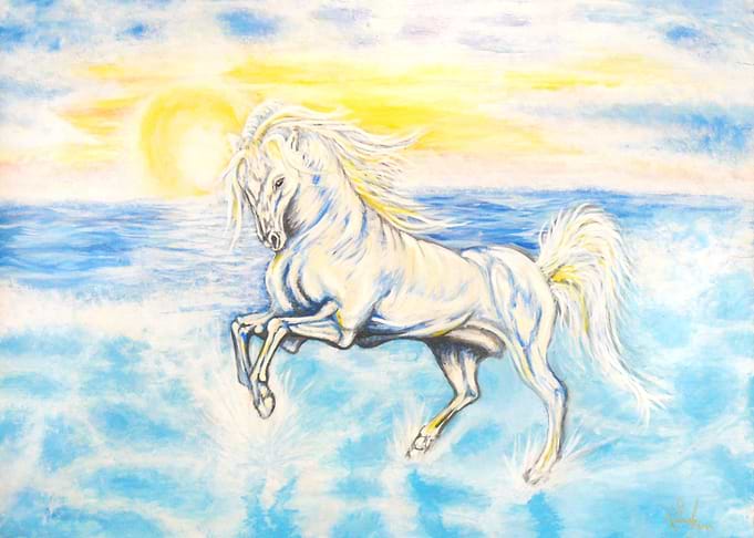 Caballo blanco Palomo
