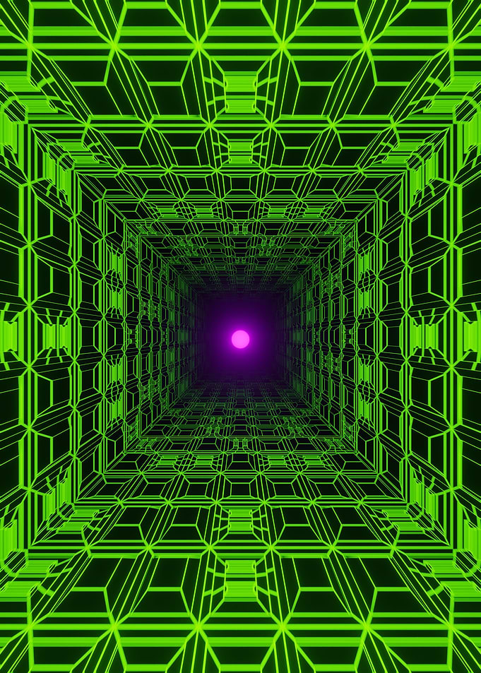 Neon Corridor Circle