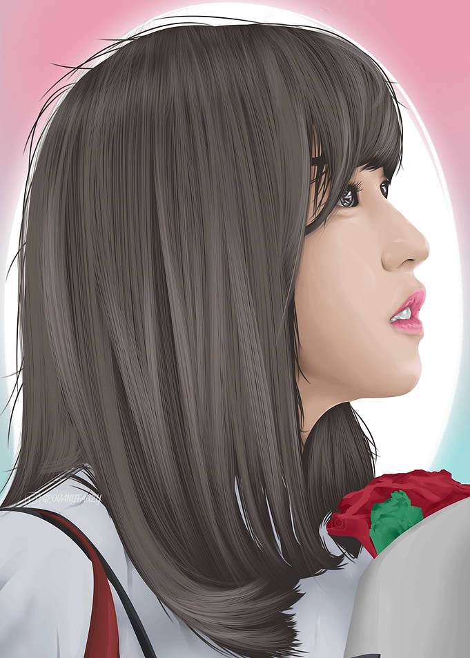 Myoui Mina Cartoon Poster