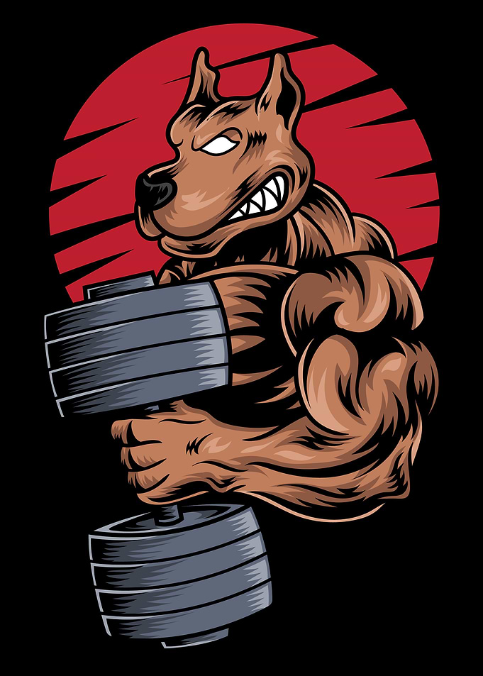 Great Dane Dog at Gym
