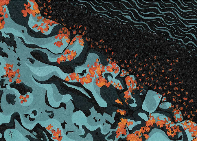 Two colors riverbed