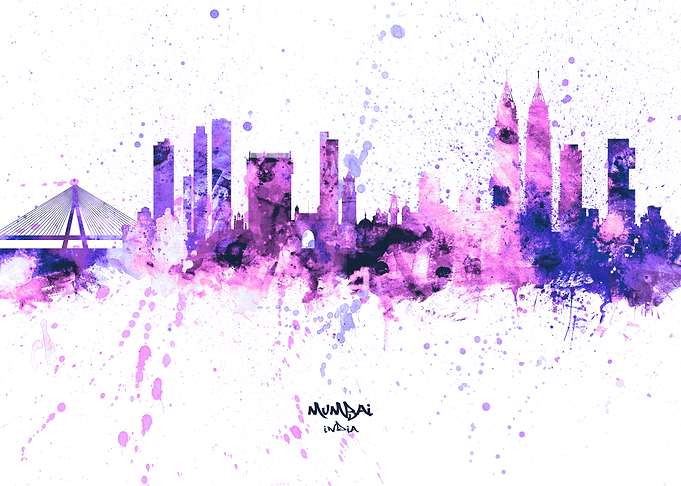 Mumbai India Skyline