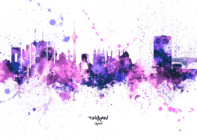 Tehran Iran Skyline