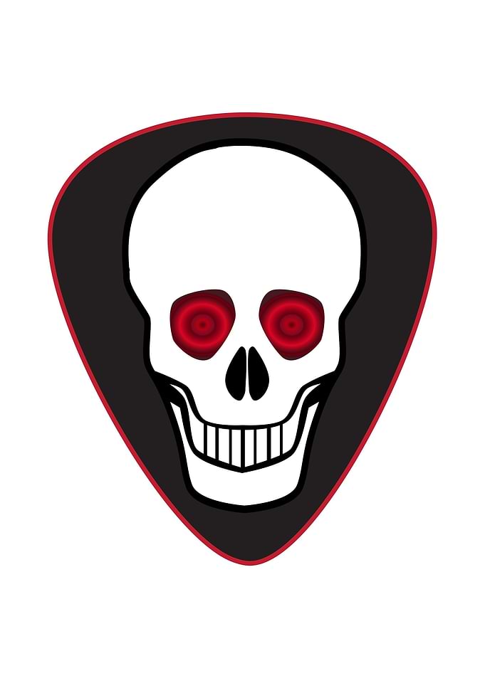 Human Skull Guitar Pic
