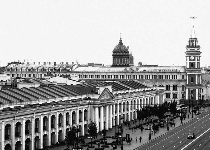 Saint Petersburg in black