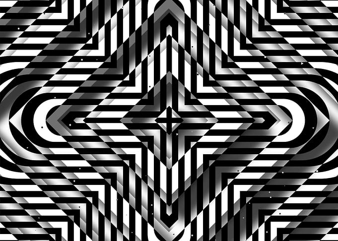 Rhombuses with cross bw