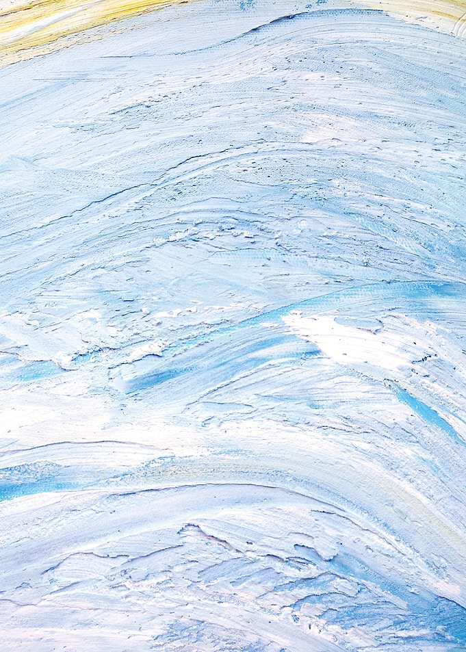 White and blue texture ha