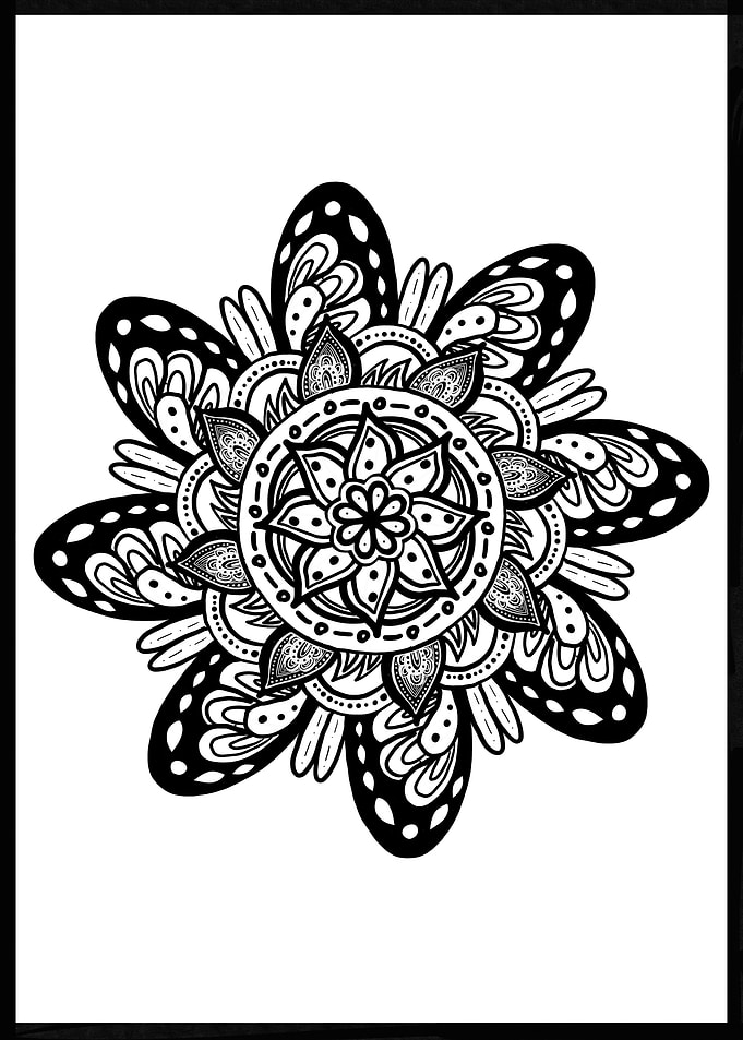 Simple Mandala In Black