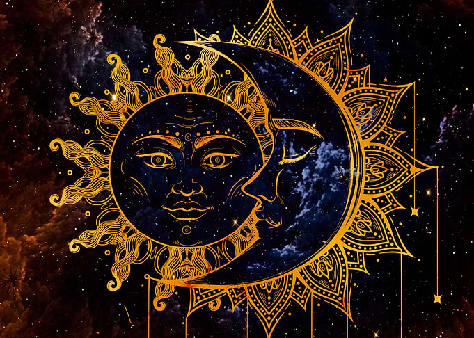 Sun and moon