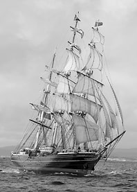 Vintage Old Sailing Ship