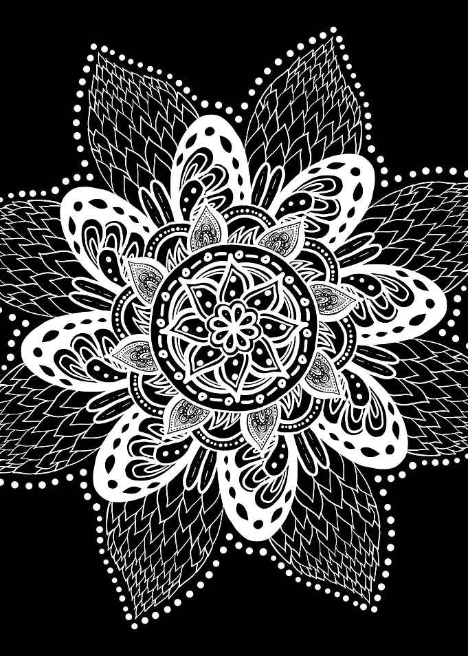 Flower Mandala in White