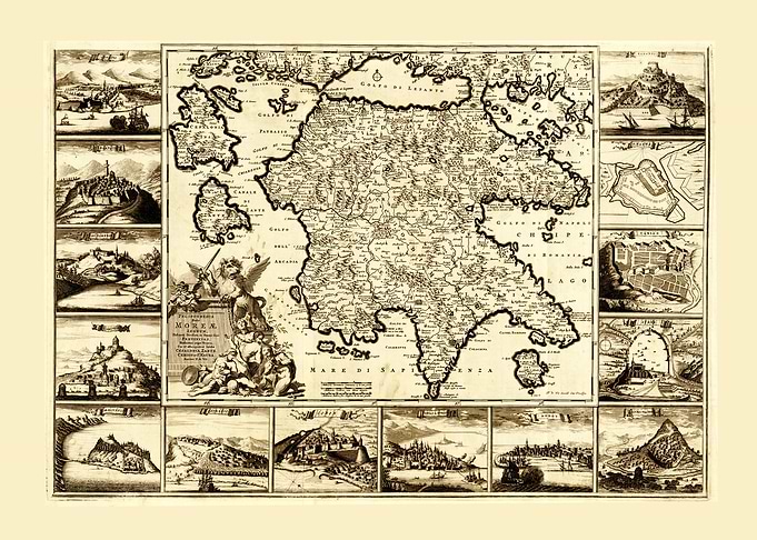 Peloponnesus Greece 1688