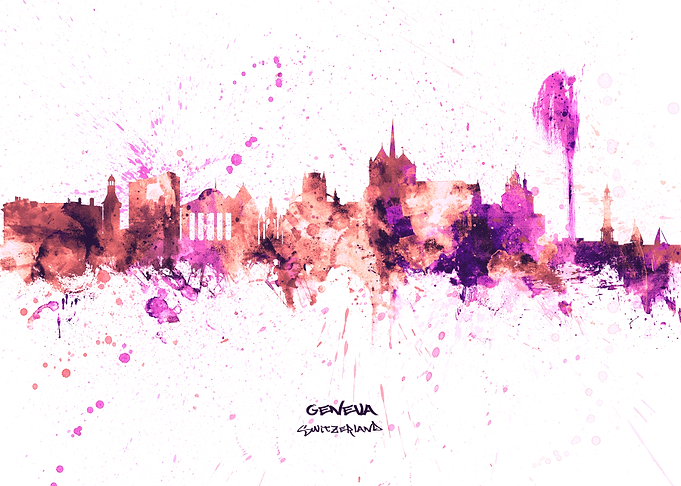 Geneva Switzerland Skyline