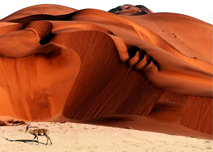 wind shaped sand dunes