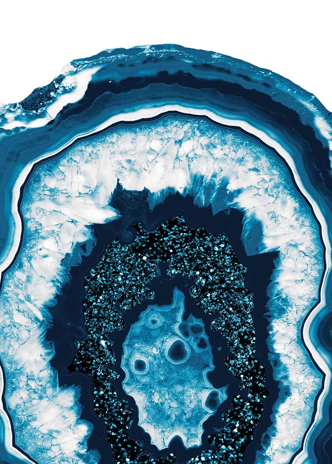 Blue White Agate Glitter 1