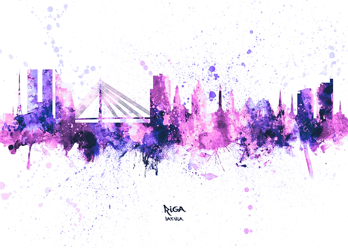Riga Latvia Skyline