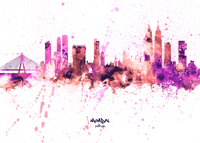 Mumbai India Skyline