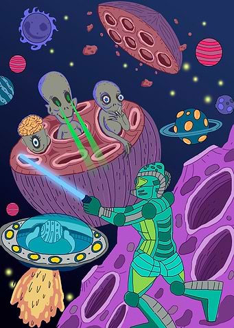robotic against aliens