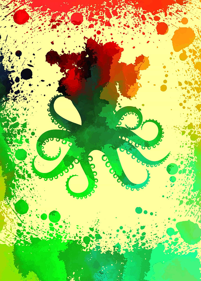 octopus dance splash art