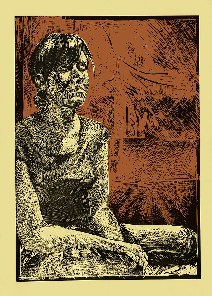 sitting girl