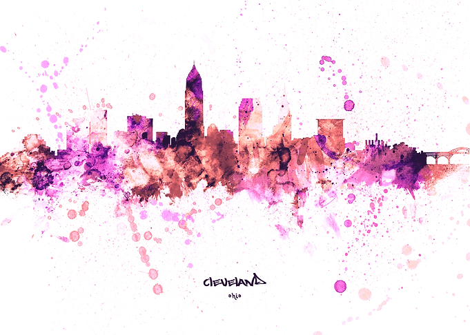 Cleveland Ohio Skyline