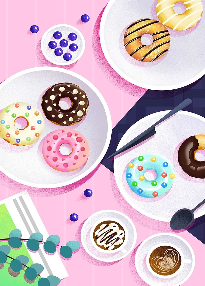 Donuts sorts Food