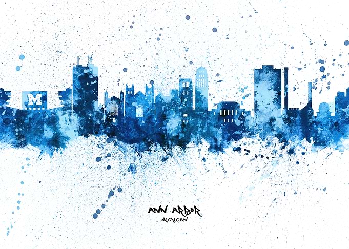 Ann Arbor Michigan Skyline