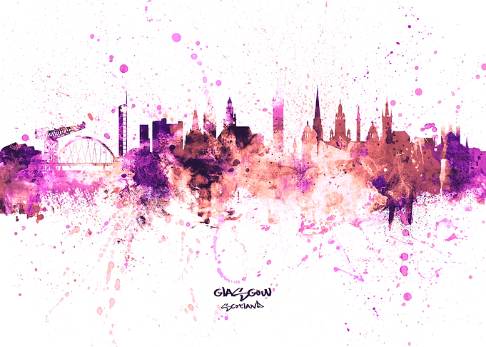 Glasgow Scotland Skyline
