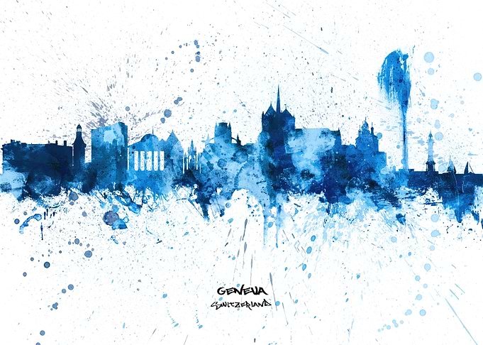 Geneva Switzerland Skyline