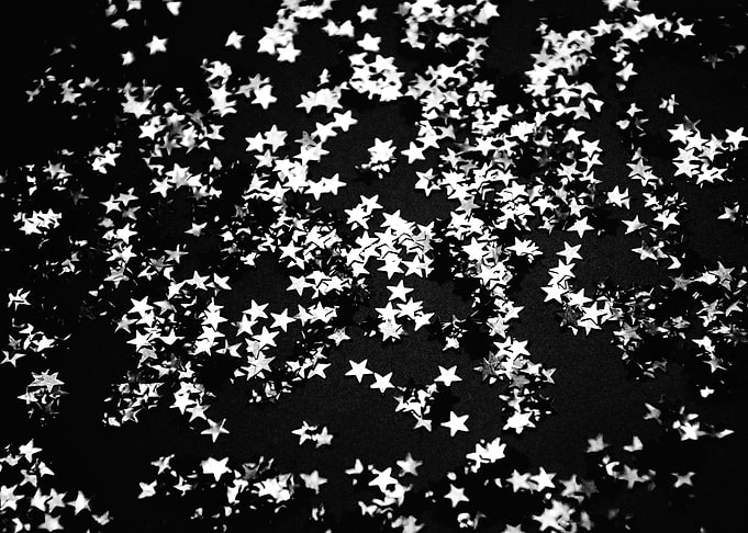 Black Glitter Stars 1