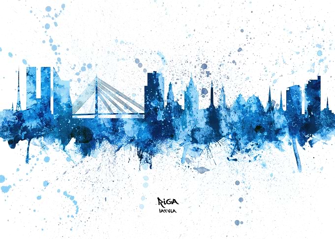 Riga Latvia Skyline