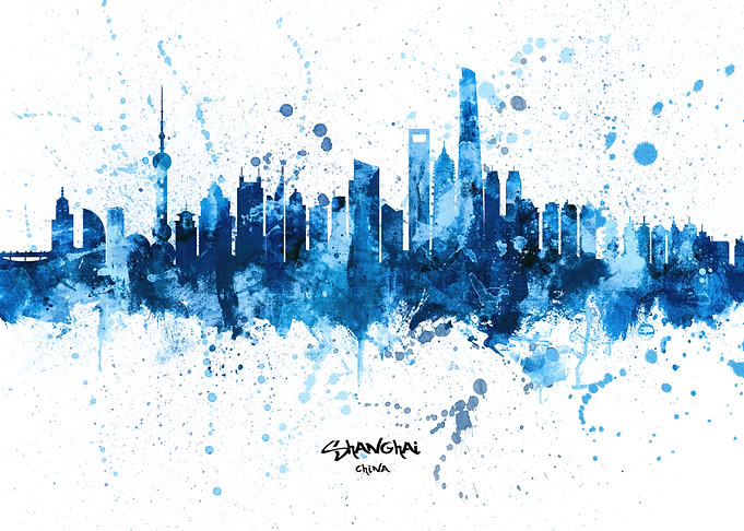 Shanghai China Skyline