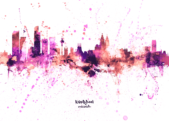 Liverpool England Skyline