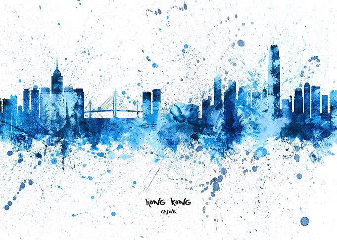 Hong Kong China Skyline