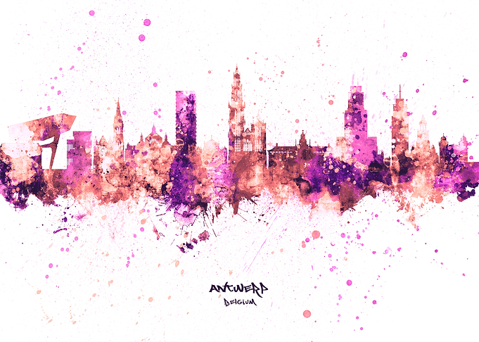 Antwerp Belgium Skyline