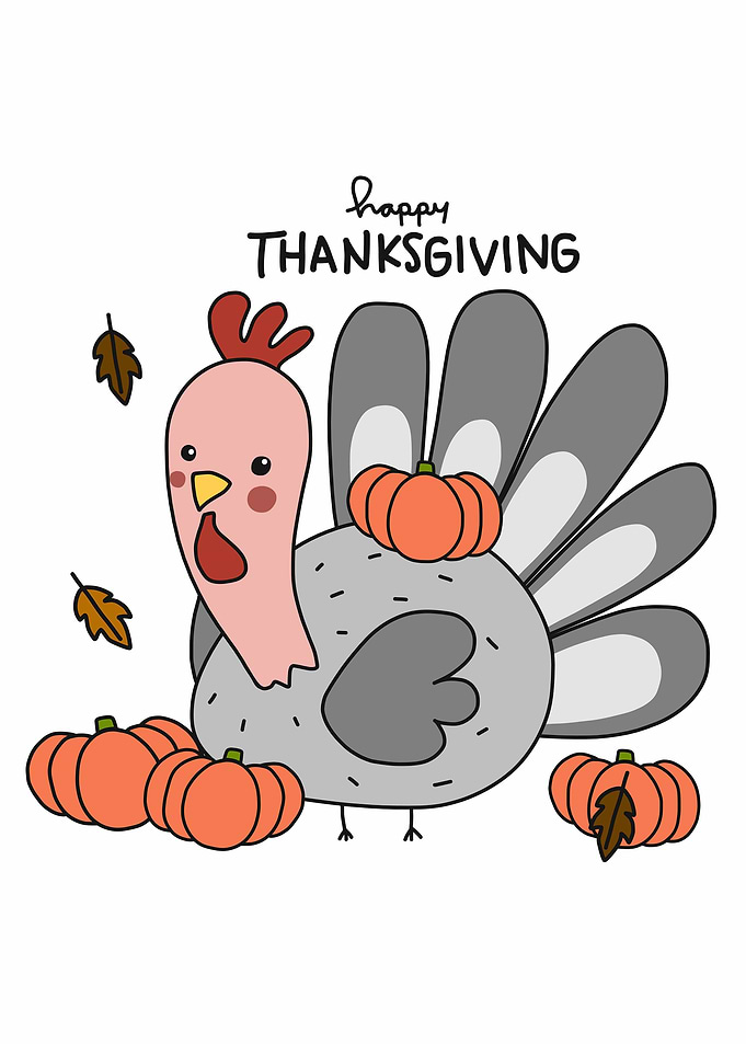 Turkey and pumpkin autumn