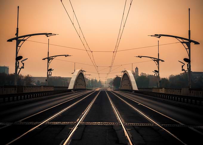 Sunrise on the bridge