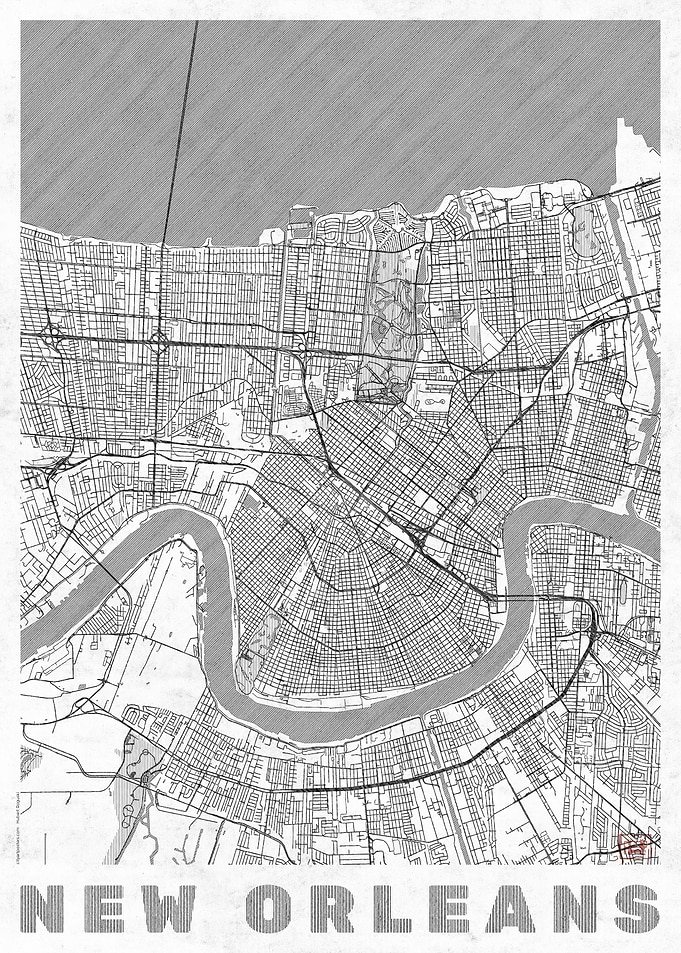 New Orleans Map Line