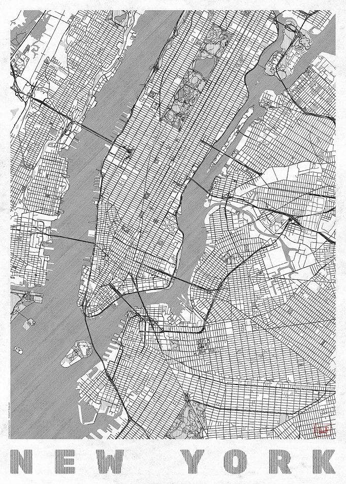 New York Map Line